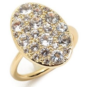 Elizabeth and James Crystal Cocktail Ring - Size 8